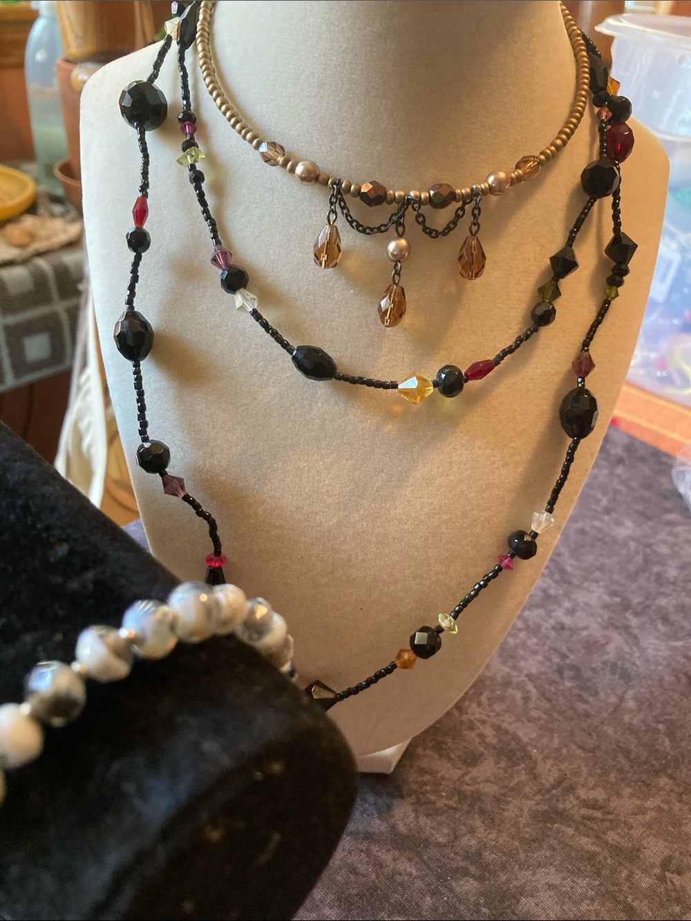 3 Piece Bohemian Jewelry Low Necklace Choker & Bracelet